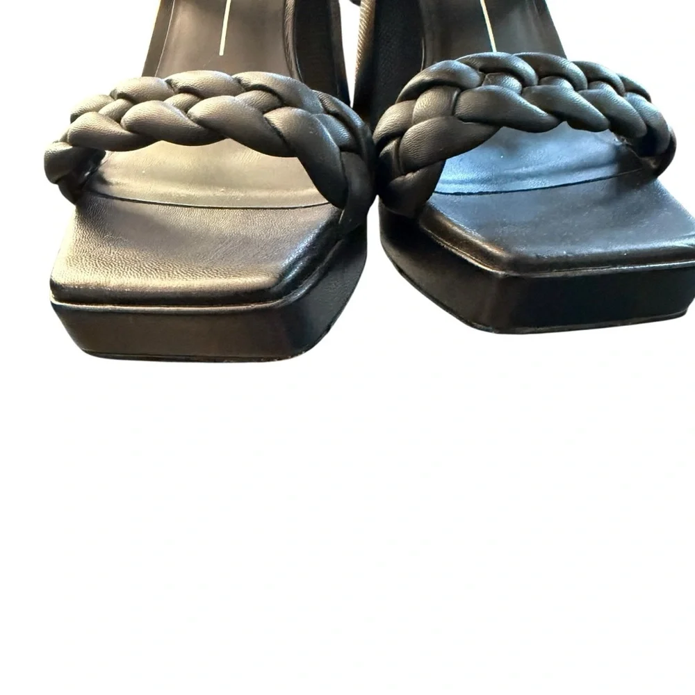 Dolce Vita Paily Braided Slide Sandal Black Heeled Sandals